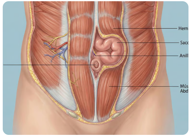 Anatomía de hernia umbilical